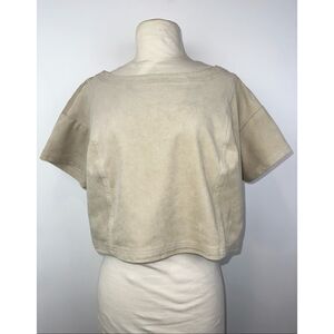 Pilcro Anthropologie Faux Suede Tee sz L/XL